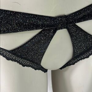 La SENZA Glitter Black Cut-Out Panties